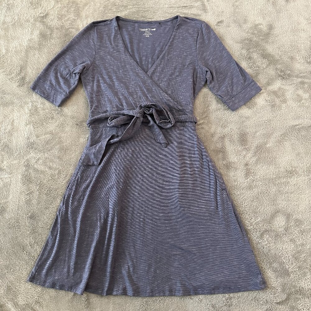 Toad & Co Cue Wrap Cafe Dress Women's SMALL Outdoor Athleisure - Picture 1 of 8